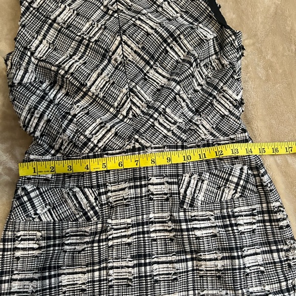 Escada Black and White Checkered Midi Dress size 34 - Picture 10 of 15